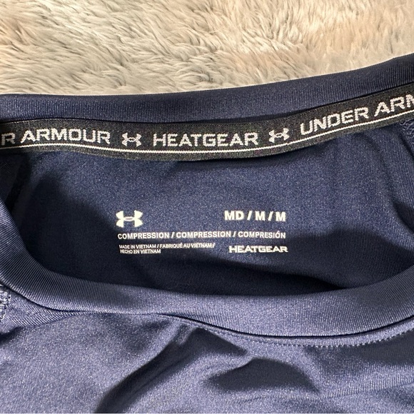 Under Armour Navy Short Sleeve Compression Tee - Picture 2 of 4